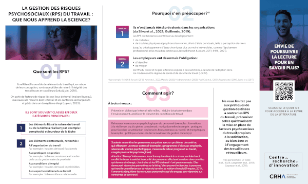 Risques psychosociaux du travail